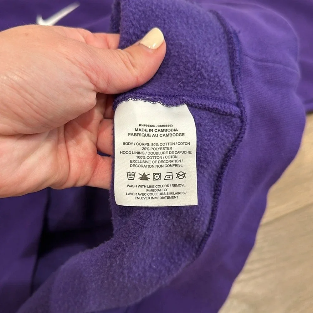 NIKE Purple FLORIDA POLY Fleece Pullover Sweatshirt Hoodie‎ Size XL